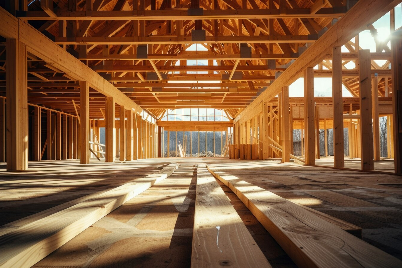 Dream home timber roof trusses